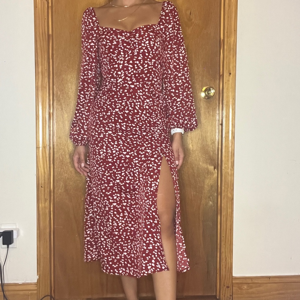 Red Floral Dress